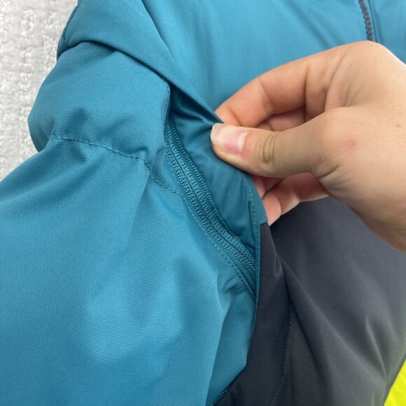DC Downhill Boy XL (Men ~ S) DownInsulated Snowboard Puffer Jacket Blue / Green - Picture 11 of 16